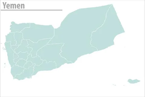 Map of Yemen , vector illustration on transparent background. Stock Illustration