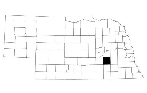 Map of york County in Nebraska state on white background. single County map.. Stock Illustration