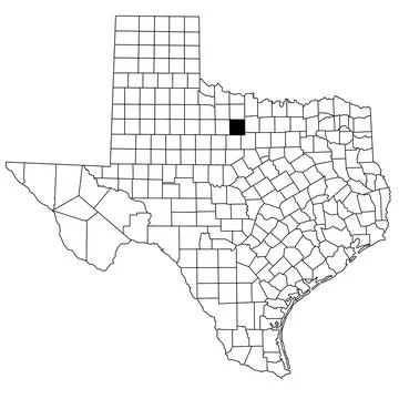 Map of young County in Texas state on white background. single County map h.. Stock Illustration
