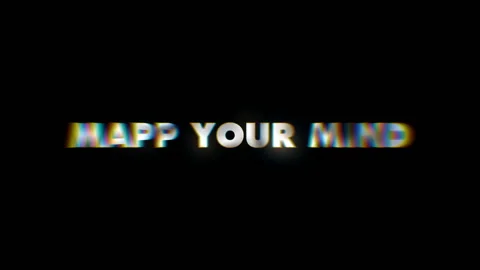 Map your mind Key word animated typographics slogan typeface vj loop Stock-Footage 100433646