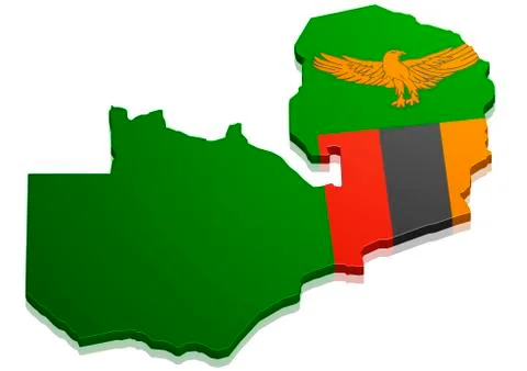 Map Zambia Stock Illustration