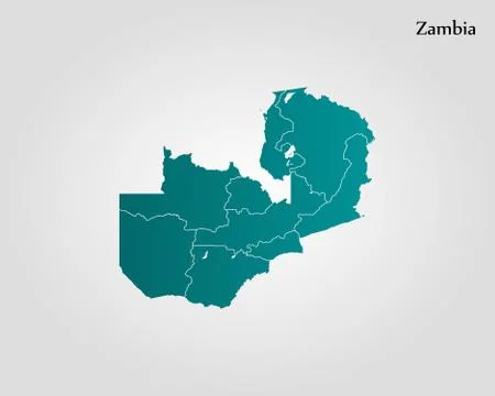 Map of Zambia Stock Illustration