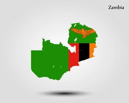 Map of Zambia Stock Illustration