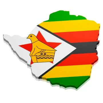 Map Zimbabwe Stock Illustration