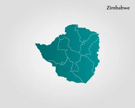 Map of Zimbabwe Stock Illustration
