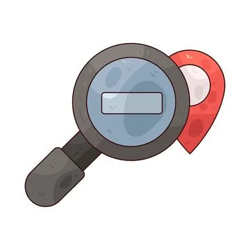 Map Zoom Out illustration 스톡 일러스트