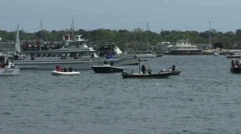 Mapfre sailing team navigates in Newport bay before in port race Stock Footage 50967196