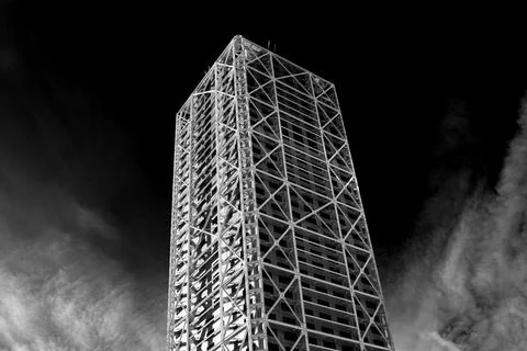 Mapfre tower Barcelona 스톡 사진