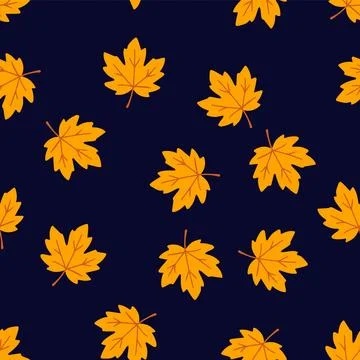 Maple and Oak Leaf Pattern Stock Illustration