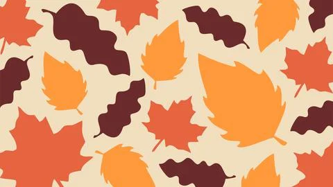 Maple and other dried leafs pattern background stock vector 스톡 일러스트