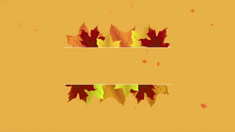 Maple autumn leafs on yellow gradient 動画素材 245435017