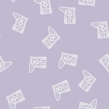 Maple flakes bag packaging line seamless pattern 스톡 일러스트