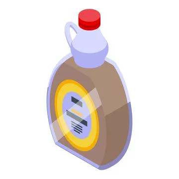 Maple foliage extract fluid icon isometric vector. Arbor natural sugared nectar Ilustração Stock