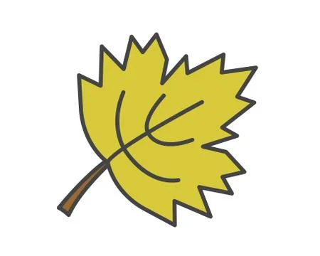 Maple Green Leaf Flat Vector Icon Illustrazione stock