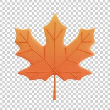 Maple Leaf 3D Illustrations, 3D rendering Stock Illustration