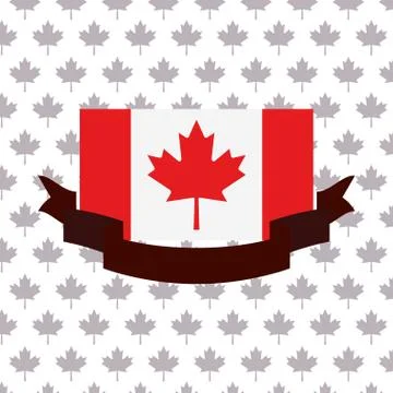 Maple leaf and canada symbol design Stock Illustration
