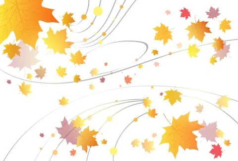 Maple Leaf Autumn Abstract Background Vector Illustrazione stock