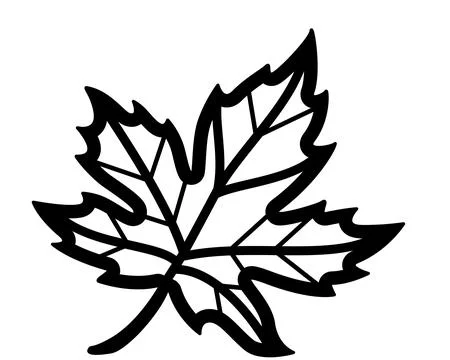Maple leaf, autumn decor - vector silhouette for logos, icons, or stencils. Ilustração Stock