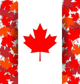 Maple Leaf background for the national day of Canada Stock Illustration