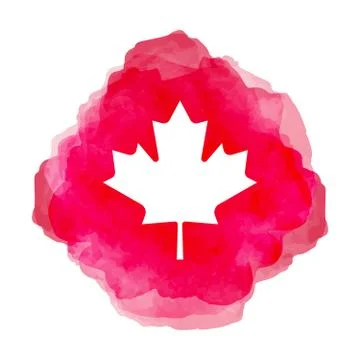 Maple leaf canada flag icon  Stock Illustration