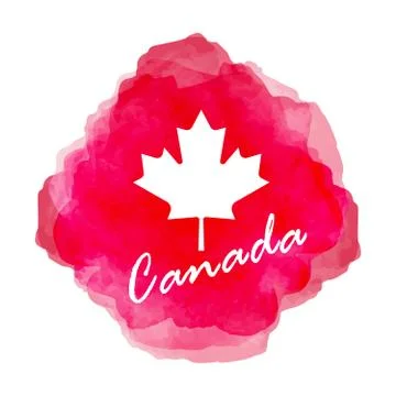 Maple leaf canada flag icon  Stock Illustration