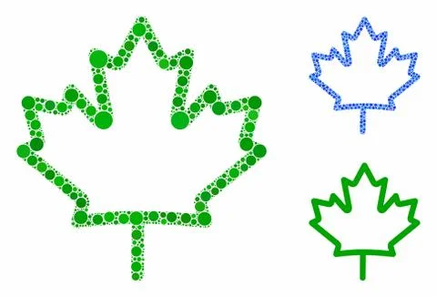 Maple Leaf Composition Icon of Circles Illustrazione stock
