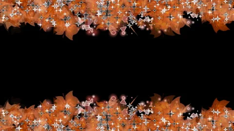 Maple Leaf display frame with leaf and particle. Stock Footage 260732304