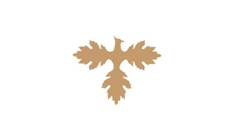 Maple leaf with eagle logo symbol vector icon illustration graphic design Illustrazione stock