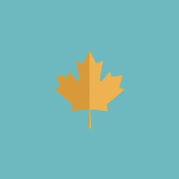 Maple leaf flat icon イラスト素材