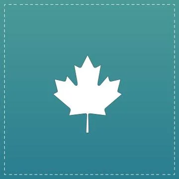 Maple leaf flat icon Stock Illustration