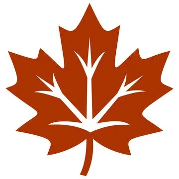 Maple leaf flat seasonal autumn icon Stock Illustration