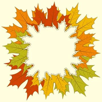 Maple leaf frame Stockillustratie