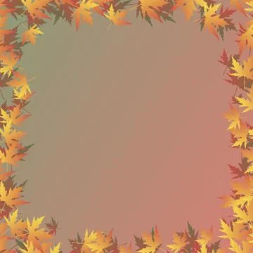 Maple Leaf Frame of maple leaves. Vector graphics. Autumn background. Frame イラスト素材