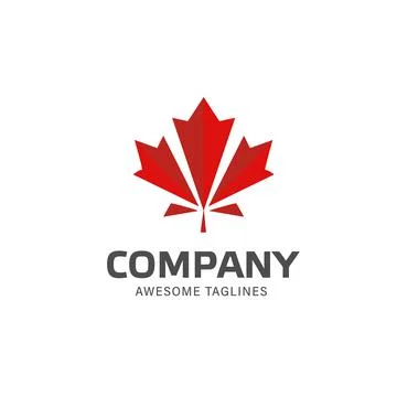 Maple leaf geometric shape vector Stock Illustration