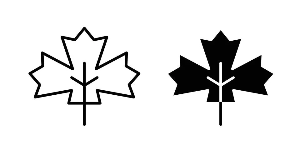 Maple leaf icon bundle for website design projects Stock-Illustration