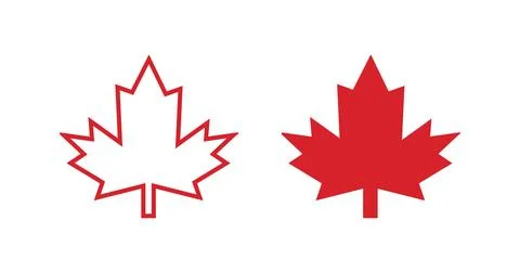 Maple leaf icon. Canada illustration symbol. Sign foliage vector. Stock Illustration