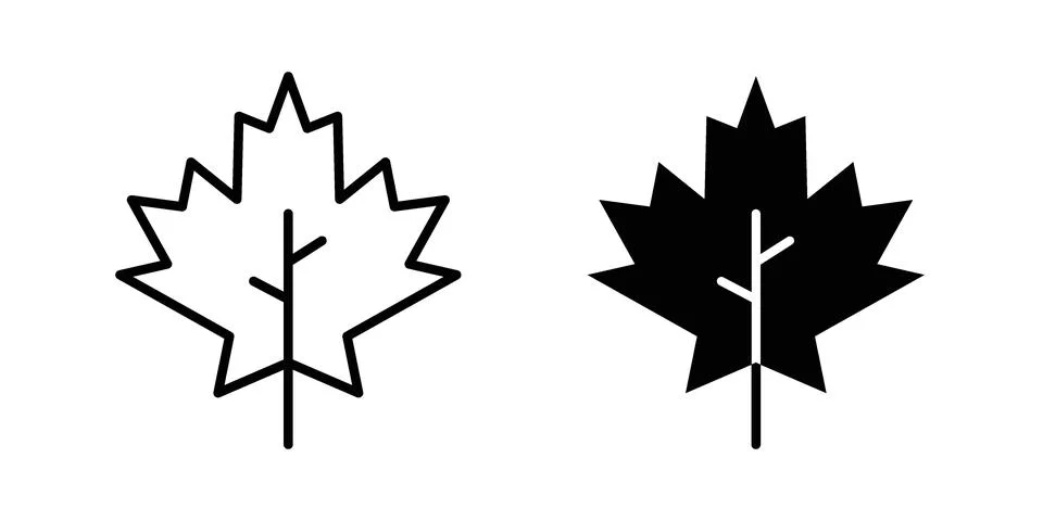 Maple leaf icon concept logo design collection Stock-Illustration