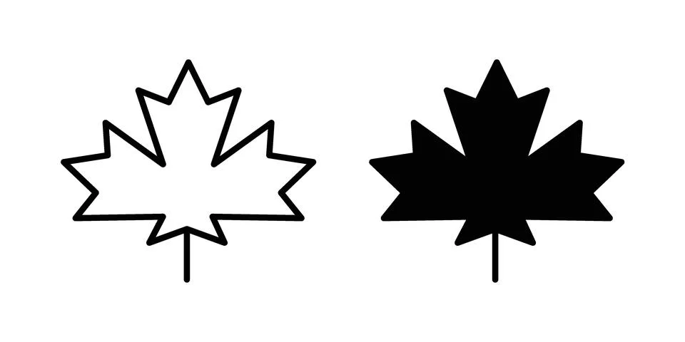 Maple leaf icon design. Simple Vector illustrations.. イラスト素材