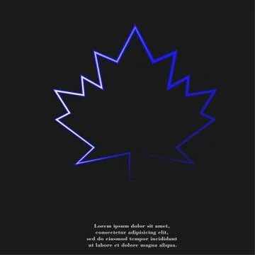 Maple Leaf icon Flat with abstract background イラスト素材