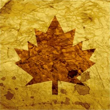 Maple Leaf icon Flat with abstract background Stock Illustration