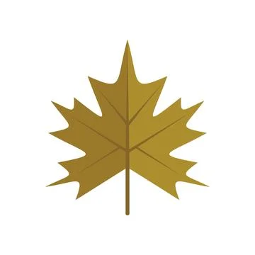 Maple leaf icon flat vector. Fall autumn Stock Illustration