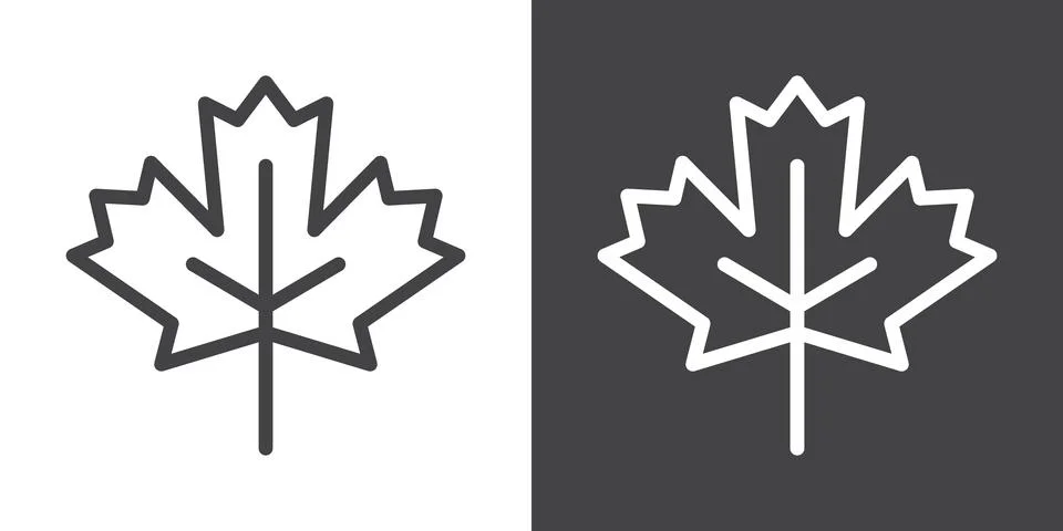 Maple leaf icon Illustrazione stock