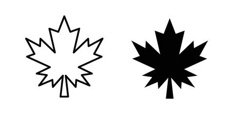 Maple leaf icon Illustration designs pack for Web Stock-Illustration