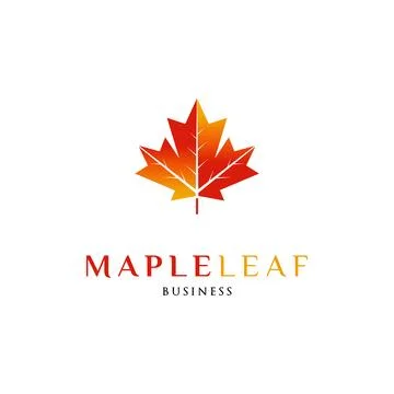 Maple Leaf Icon Logo Design Template Stock Illustration