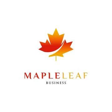 Maple Leaf Icon Logo Design Template Stock Illustration