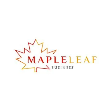 Maple Leaf Icon Logo Design Template Stock Illustration