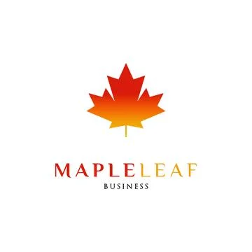 Maple Leaf Icon Logo Design Template Stock Illustration
