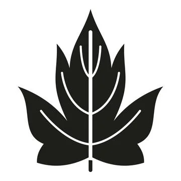 Maple leaf icon representing nature and canada Stock Illustration