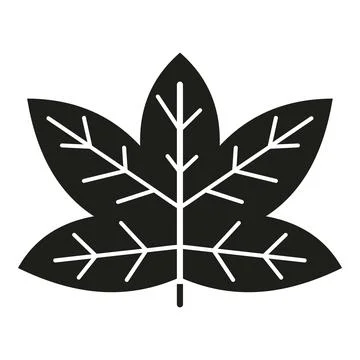 Maple leaf icon representing nature and autumn Stock Illustration