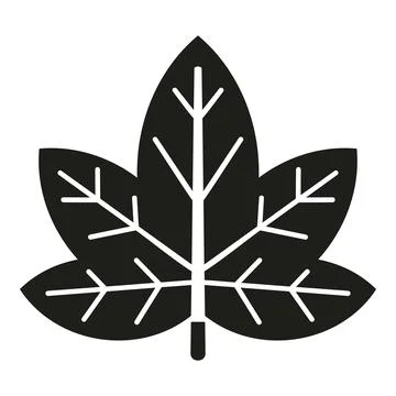 Maple leaf icon representing nature and autumn Stock Illustration